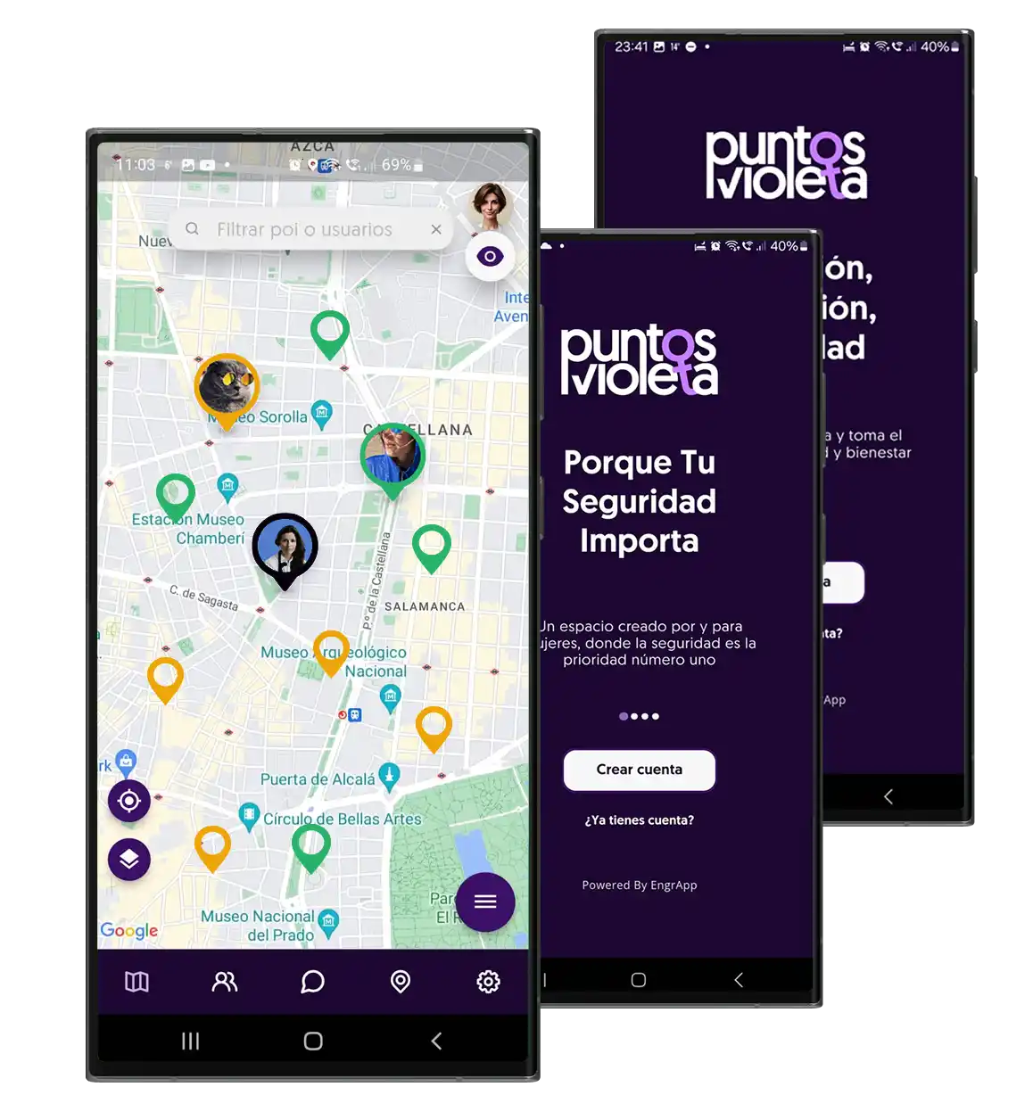 Puntos Violeta Application for Women's Protection