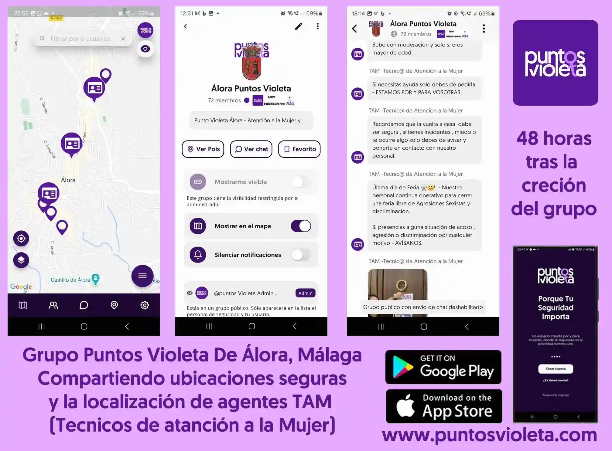 Aplicación Puntos Violeta