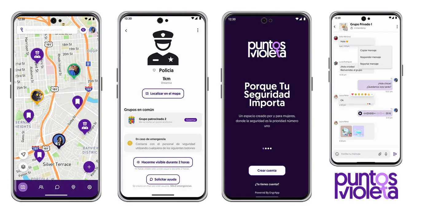 Aplicación Puntos Violeta