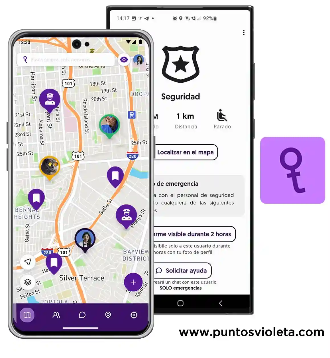 Aplicación Puntos Violeta